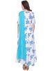 White Readymade Floral Block Printed Anarkali Suit