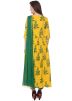Yellow Readymade Floral Block Print Pant Salwar Suit