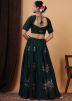 Readymade Green Hand Painted Lehenga Choli