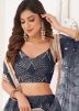 Black Sequins Embellished Net Lehenga Choli