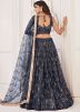 Black Sequins Embellished Net Lehenga Choli