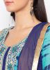 Blue Tie-Dye Printed Readymade Palazzo Suit
