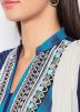 Readymade Blue Tie-Dye Printed Pant Salwar Suit
