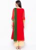 Red Tie-Dye Printed Readymade Pant Salwar Suit
