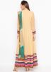 Readymade Beige Embroidered Anarkali Suit