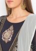 Readymade Navy Blue Jacket Style Pant Salwar Suit