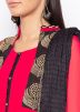 Red Asymmetric Readymade Pant Salwar Suit