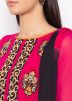 Readymade Pink Embroidered Salwar Suit With Dupatta