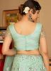 Green Embroidered Lehenga Choli In Net