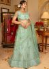 Green Embroidered Lehenga Choli In Net