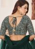Green Embroidered Lehenga Choli In Georgette