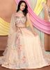 Readymade Peach Embroidered Lehenga Choli Set