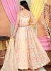 Readymade Peach Embroidered Lehenga Choli Set