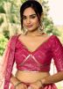 Shaded Pink Sequins Embroidered Lehenga Choli Set