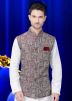 Readymade Jute Nehru Jacket In Multicolor