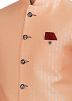 Readymade Art Silk Jacquard Nehru Jacket In Orange