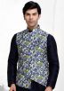 Art Silk Asymmetric Nehru Jacket In White
