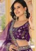 Purple Sequins Work Lehenga Choli In Net