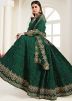 Green Embroidered Lehenga Choli In Net