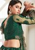 Green Embroidered Lehenga Choli In Net