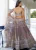 Mauve Purple Thread Embroidery Net Lehenga Choli 