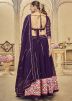 Purple Thread Embroidered Navratri Lehenga Choli