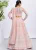 Pink Embroidered Lehenga Choli In Net