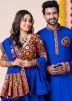 Blue Embroidered Couple Wear Set