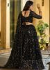 Black Sequins Work Georgette Lehenga Choli