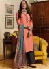 Peach Cotton Straight Cut Palazzo Suit