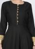 Black Readymade Anarkali Suit With Sequins Work Dupatta