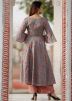 Grey Floral Block Printed Bell Sleeved Kurta Set