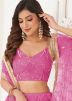 Pink Sequin Embellished Lehenga Choli In Net
