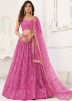 Pink Sequin Embellished Lehenga Choli In Net
