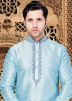 Readymade Sky Blue Art Silk Kurta Pyjama