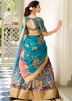 Blue Digital Print Lehenga Choli 