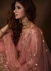 Pink Sequins Embellished Net Gharara Suit With Dupatta