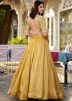 Yellow Embroidered Lehenga Choli In Organza