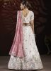 White Embroidered Lehenga Choli In Net