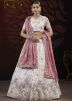 White Embroidered Lehenga Choli In Net