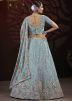 Grey Embroidered Lehenga Choli In Net