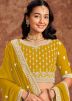 Yellow Embroidered Lehenga Choli In Georgette
