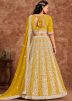 Yellow Embroidered Lehenga Choli In Georgette