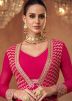 Readymade Pink Embroidered Jacket Style Lehenga