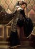 Black Embroidered Net Pakistani Gharara Suit