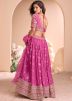 Readymade Pink Zari Woven Lehenga Choli In Viscose