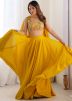 Yellow Embroidered Lehenga Choli In Georgette