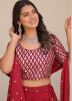 Readymade Maroon Embellished Lehenga Choli In Georgette