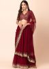 Red Sequin Work Twin Layered Lehenga Choli