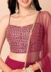 Pink Embroidered Lehenga Choli In Georgette